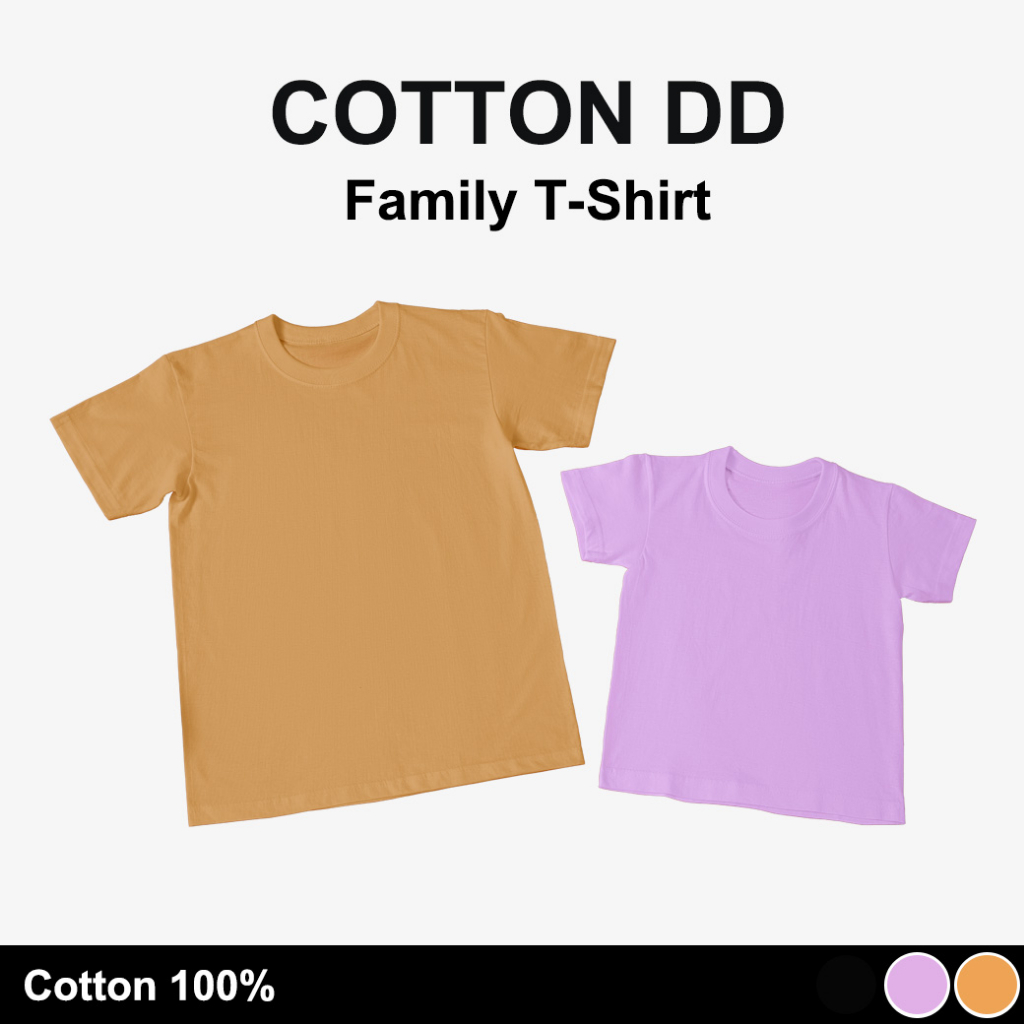 เสื้อแม่ลูก-เสื้อครอบครัว-เสื้อยืด-สีพื้น-ผ้าคอตตอน-ราคาถูก-ราคาส่ง-พร้อมส่ง