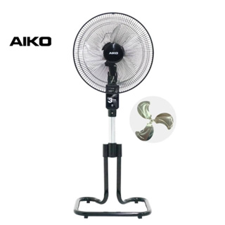 Aiko Al-D402 พัดลมตั้งพื้น สไลด์สูงต่ำได้ ใบพัดอลูมิเนียม 14นิ้ว เทอร์มอบฟิวส์ รับประกันมอเตอร์3ปี