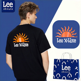 Lee® เสื้อยืดคอกลมแขนสั้น สไตล์พื้นฐาน#Lee SUN car ไซส์ใหญเสื้อยืดชายผู้หญิง เสื้อยืดผ้าฝ้ายคู่รัก # สีดำ รุ่น #1149