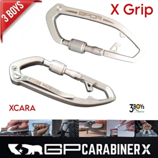 พวงกุญแจ คาราบิเนอร์ GPCA Carabiner ขนาดใหญ่ รุ่น X Grip ทำจาก ไทเทเนียมชิ้นเดียว พร้อม คลิปหนีบกระเป๋า