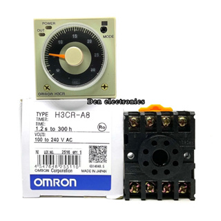 ทามเมอร์ H3CR-A8 Omron พร้อมซ็อกเก็ต ได้ทั้งชุด 12VDC, 24VDC, 100-240VAC