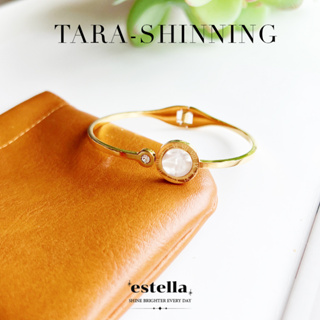 estella - กำไลข้อมือ สแตนเลสแท้ กำไล ผู้หญิง กำไลสายมู เครื่องประดับ เครื่องประดับแฟชั่น รุ่น Tara - white