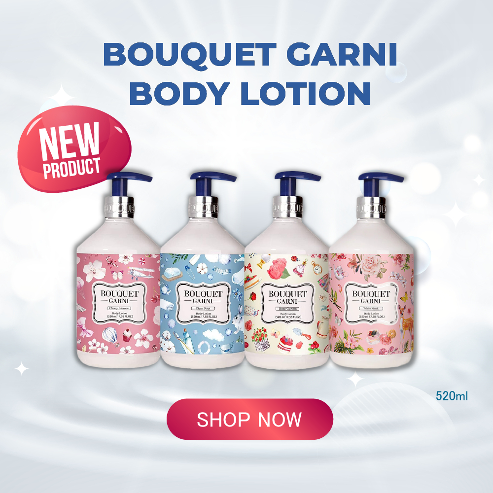 BOUQUET GARNI Deep Perfume Body Lotion Cherry blossom/ Clean Soap/ Rose