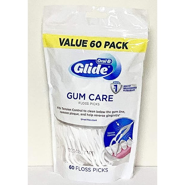 Glide Gum Care Floss Picks 60 Count ไหมขัดฟัน ออรัลบี ไกลด์ กัม แคร์ Shopee Thailand