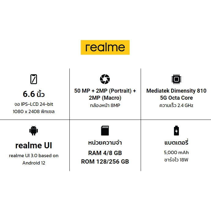 realme-10t-5g-เรียวมี-ram-8gb-rom-256gb-ประกันศูนย์-1-ปี