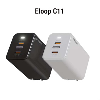 [ส่งไว 1 วัน❗]Orsen by Eloop C11 หัวชาร์จเร็ว 2 พอร์ต Type C PD 45W GaN QC 4.0 Adapter ชาร์จไวNotebook Laptopsของแท้100%
