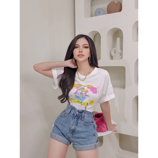 Cottoncandy เสื้อยืดoversize ใส่สบาย ผ้าคอตตอนยืดเนื้อดี ลายสวย สีสวย ใส่ง่ายๆสบายๆ