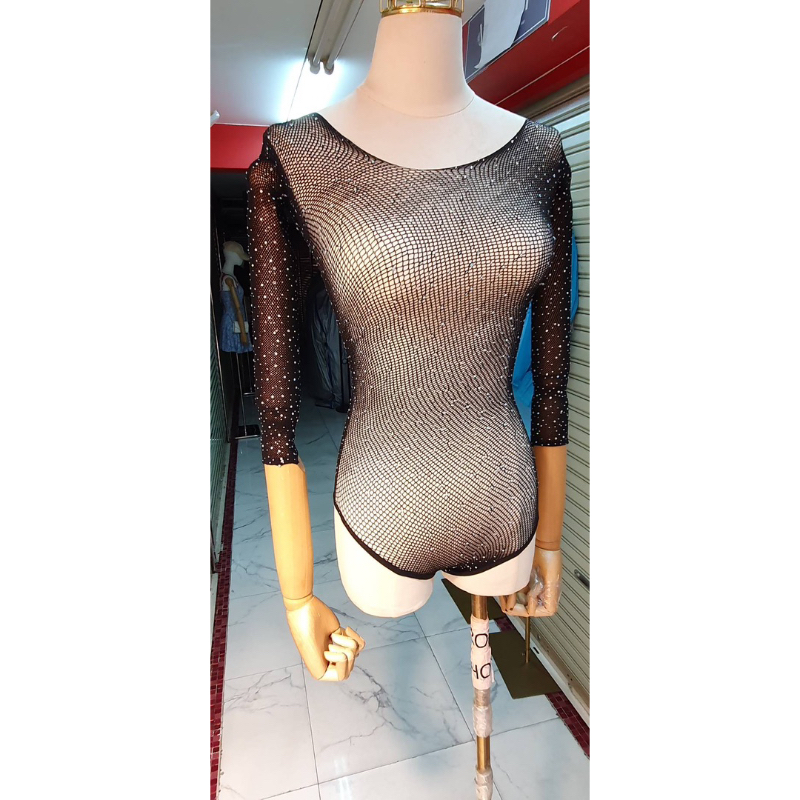 bodysuit-diamond-บอดี้สูทแต่งเพชรทั้งตัว-ผ้านิ่ม