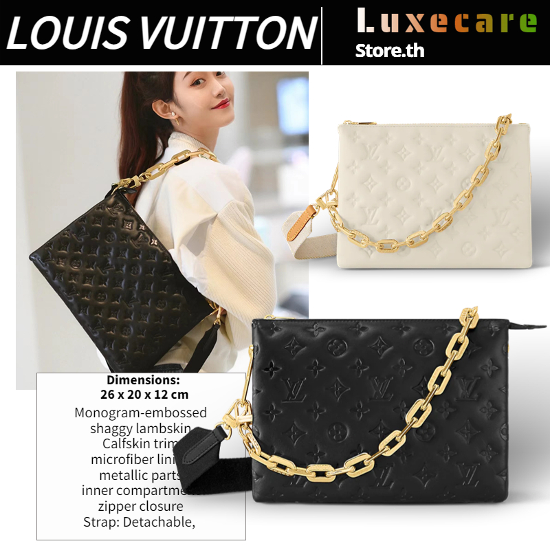 ถูกที่สุด-ของแท้-100-หลุยส์วิตตองlouis-vuitton-coussin-women-shoulder-bag-สุภาพสตรี-กระเป๋าสะพายไหล่-กระเป๋าร่อซู้ล