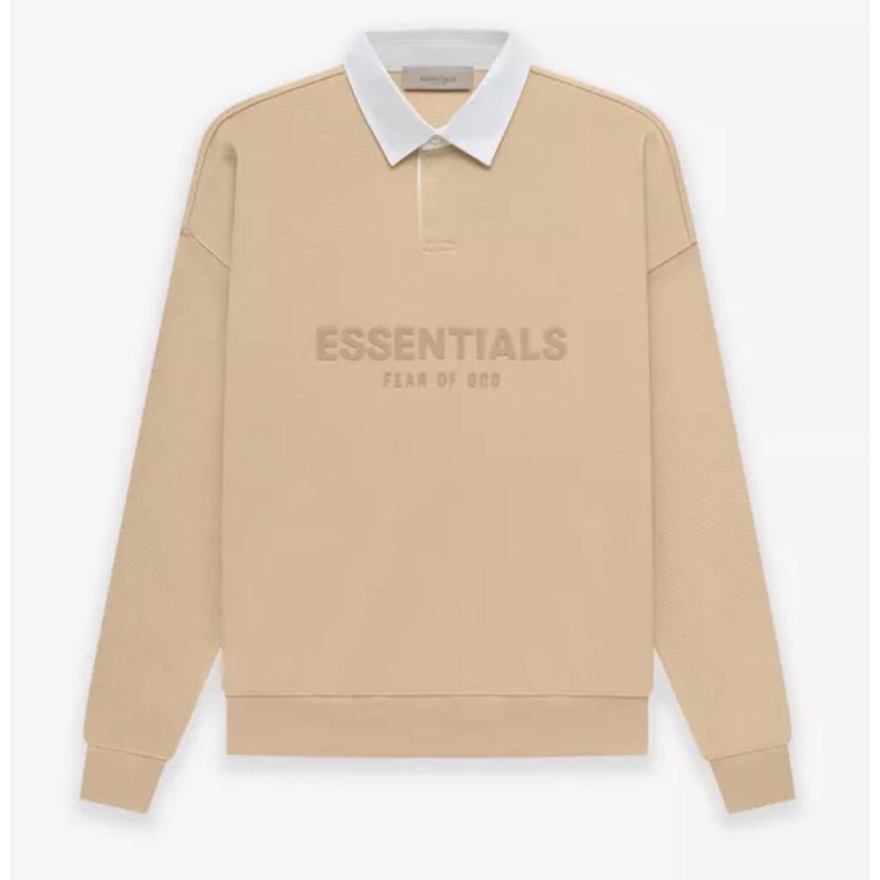 ใหม่พร้อมส่ง ของแท้ Essentials Fear Of God Waffle Henley Rugby Long ...