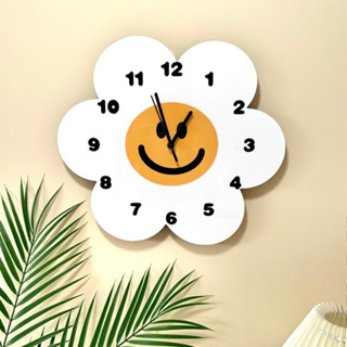 ส่งจากไทย🌈 นาฬิกา นาฬิกาดอกเดซี่ Daisy สไตล์เกาหลี นาฬิกาแขวนผนัง นาฬิกาติดผนัง นาฬิกาบ้าน นาฬิกาแขวน Wall Clock ของขวัญ