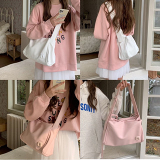 #พร้อมส่ง กระเป๋าสะพายข้าง Pink Leather Bag 360.-🌷🎁