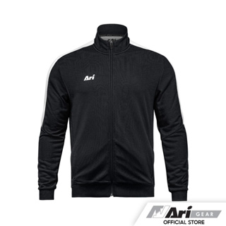 ARI TAB TRACK JACKET - BLACK/WHITE เสื้อแจ็กเก็ต อาริ แท็บแท็ก สีดำ