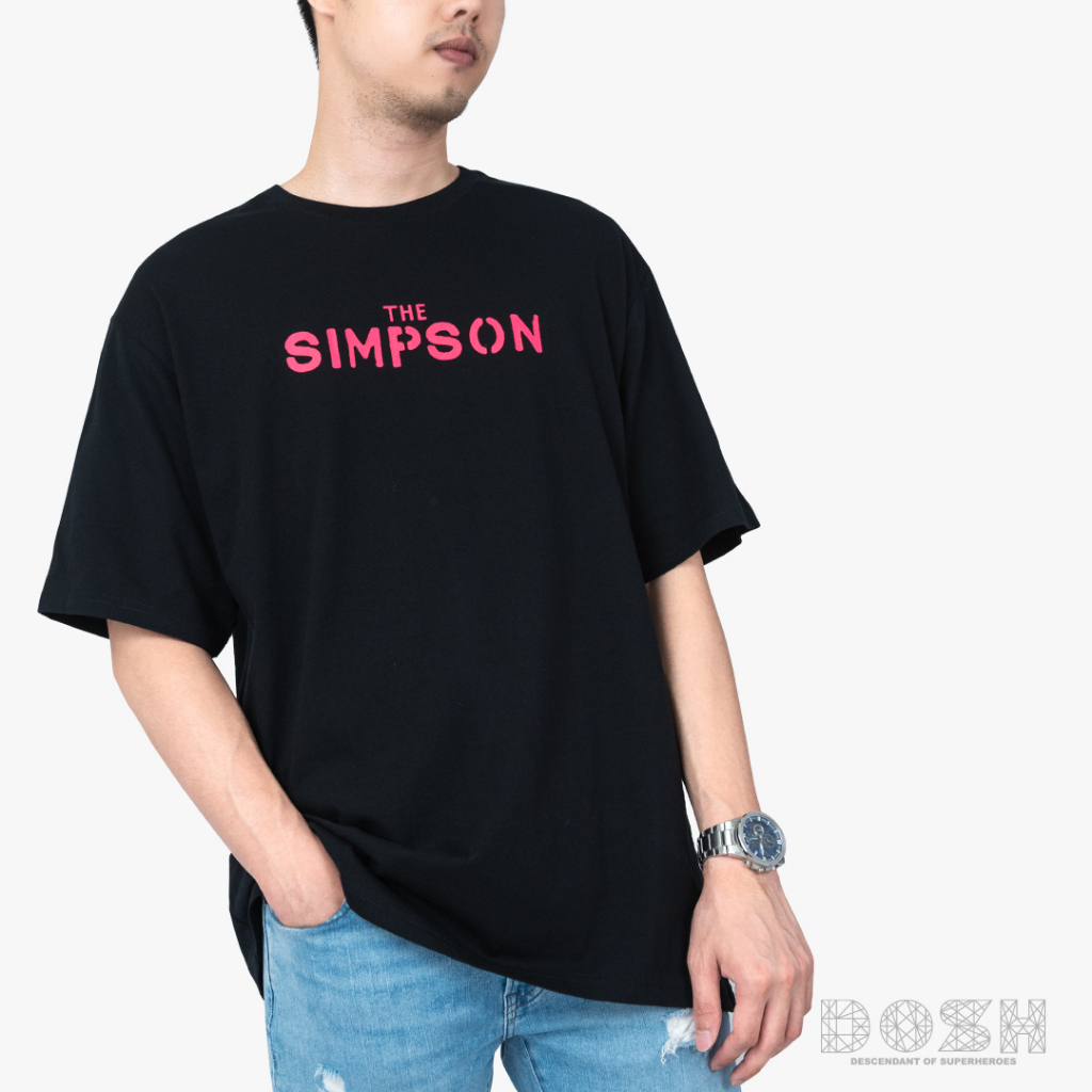 dosh-oversized-short-sleeve-t-shirts-the-simpsons-เสื้อยืดโอเวอร์ไซส์-9fsimt5078-bl