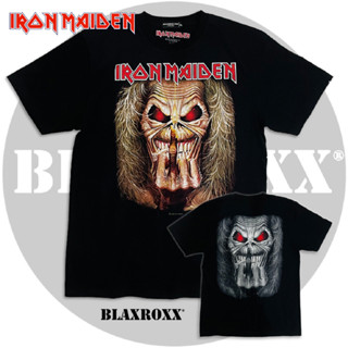 Blaxroxx เสื้อวง ลิขสิทธิ์แท้ Iron Maiden® (IRM004) สกรีนลายคมชัด ไม่หลุดลอก cotton 100