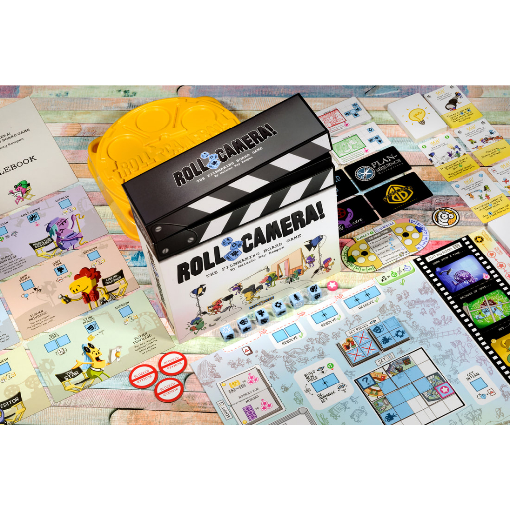 ของแท้-roll-camera-the-filmmaking-clapper-box-roll-camera-the-b-movie-expansion-board-game