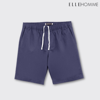 ELLE HOMME | กางเกงขาสั้นเอวยางยืด เหมาะสำหรับใส่ลำลอง ใส่สบาย ระบายอากาศได้ดี สีน้ำเงิน | W8L271