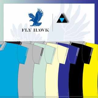 เสื้อโปโลหญิง เสื้อคอปกแขนสั้น เสื้อโปโลสีพื้น FLY HAWK FLYHAWK รุ่น A354  ของแท้ 100%