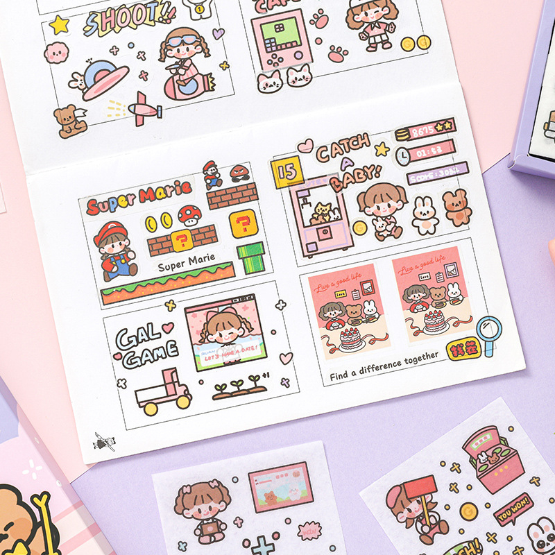 สติ๊กเกอร์น่ารัก-sticker-สติ๊กเกอร์กันน้ำ-แต่งไดอารี่-pvc-สติ๊กเกอร์ไดคัท