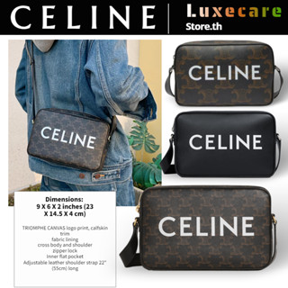 เซลีน👜Celine Celine bag Men/Shoulder Bag กระเป๋า Celine/กระเป๋ากล้อง/กระเป๋า Messenger ขนาดกลาง