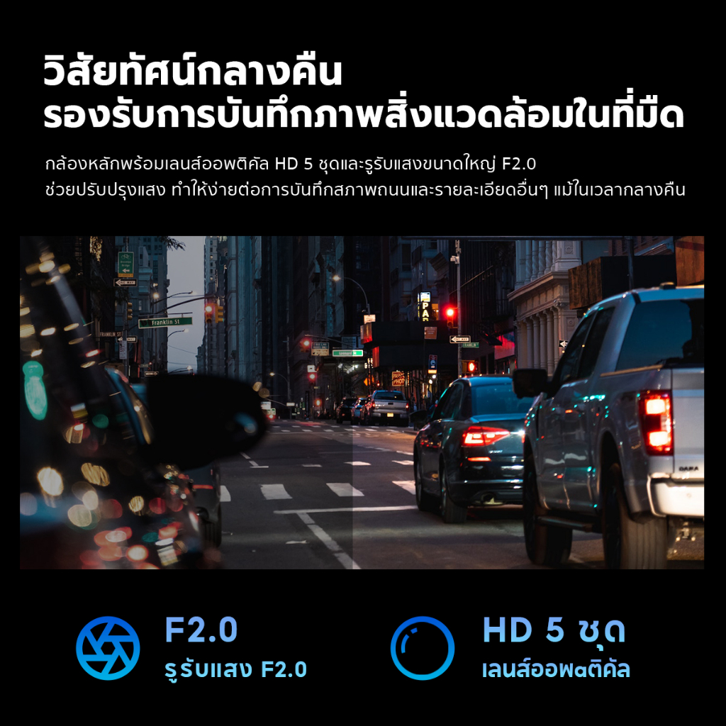 DDPAI MINI Pro กล้องติดรถยนต์ Dash Cam 1296P HD เมนูภาษาไทย รับประกันศูนย์ไทย 1ปี wifi กล้องติดรถยนต์อัจฉริยะ