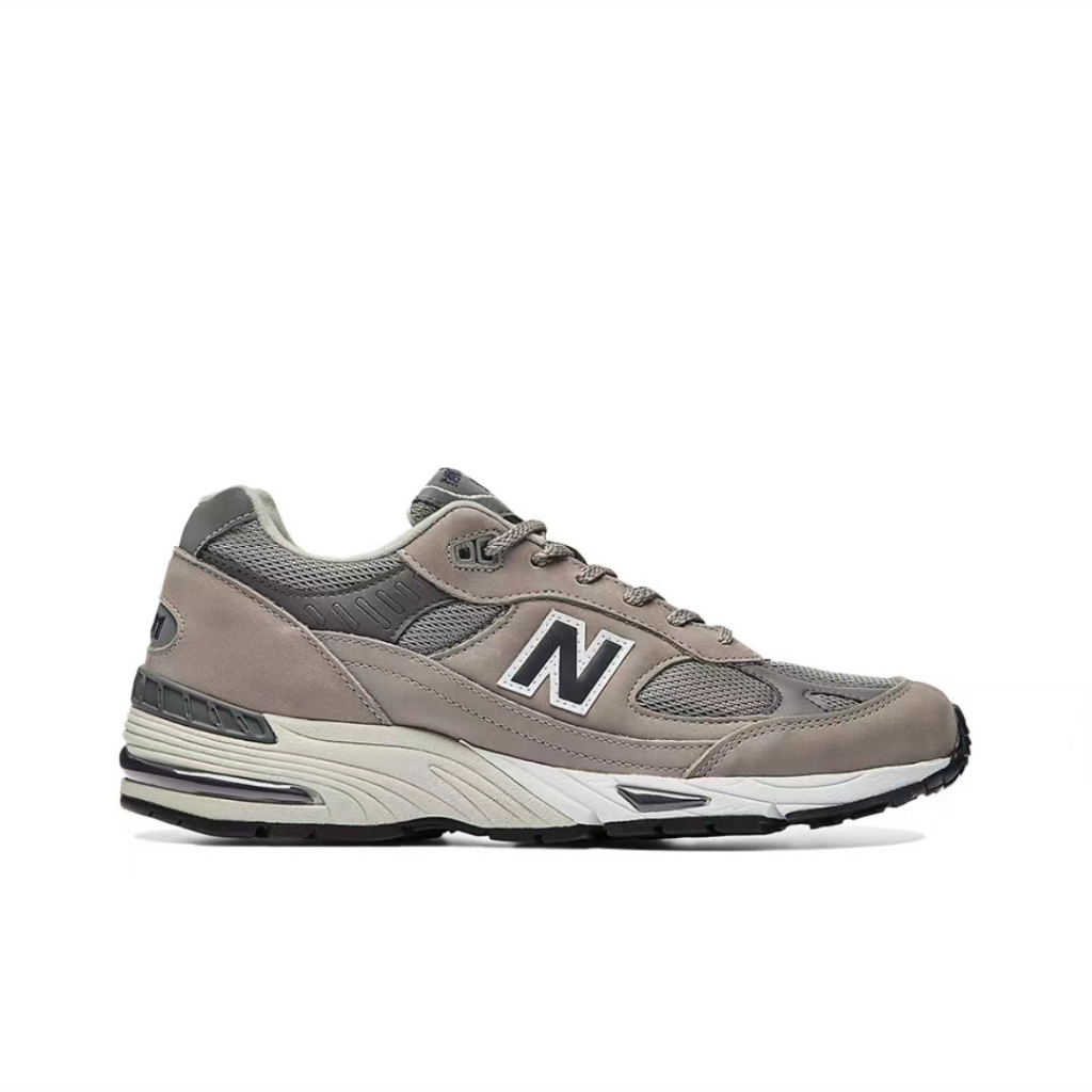 ของแท้-100-new-balance-nb-991-พื้นรองเท้าสวมทนระบายอากาศดูดซับแรงกระแทกรองเท้าวิ่งผู้ชายสีเบจ