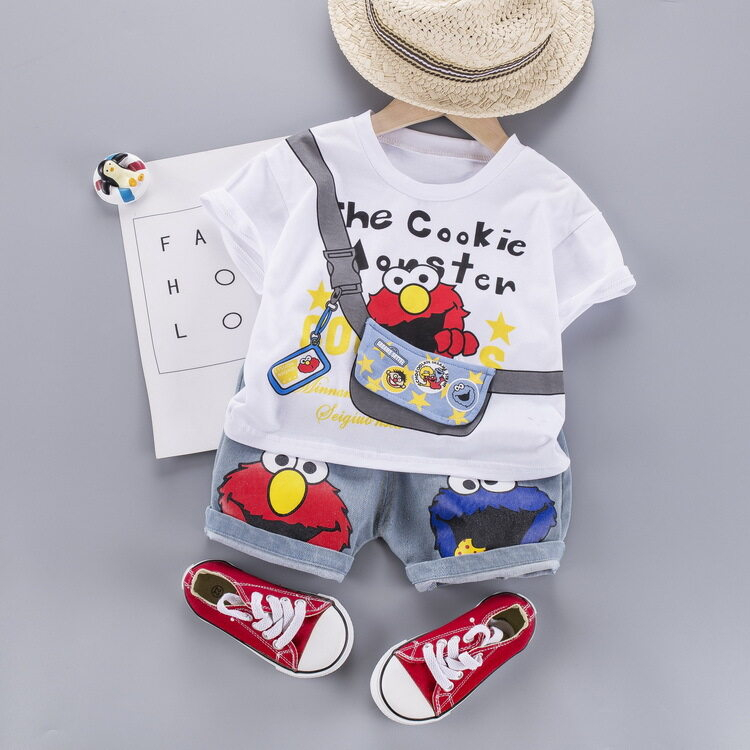 พร้อมส่ง-จัดส่งไว-ชุดเด็กฤดูร้อนเสื้อผ้าเด็กผู้ชายแฟชั่นเสื้อผ้าเด็กชุดทูพีซสำหรับเด็ก