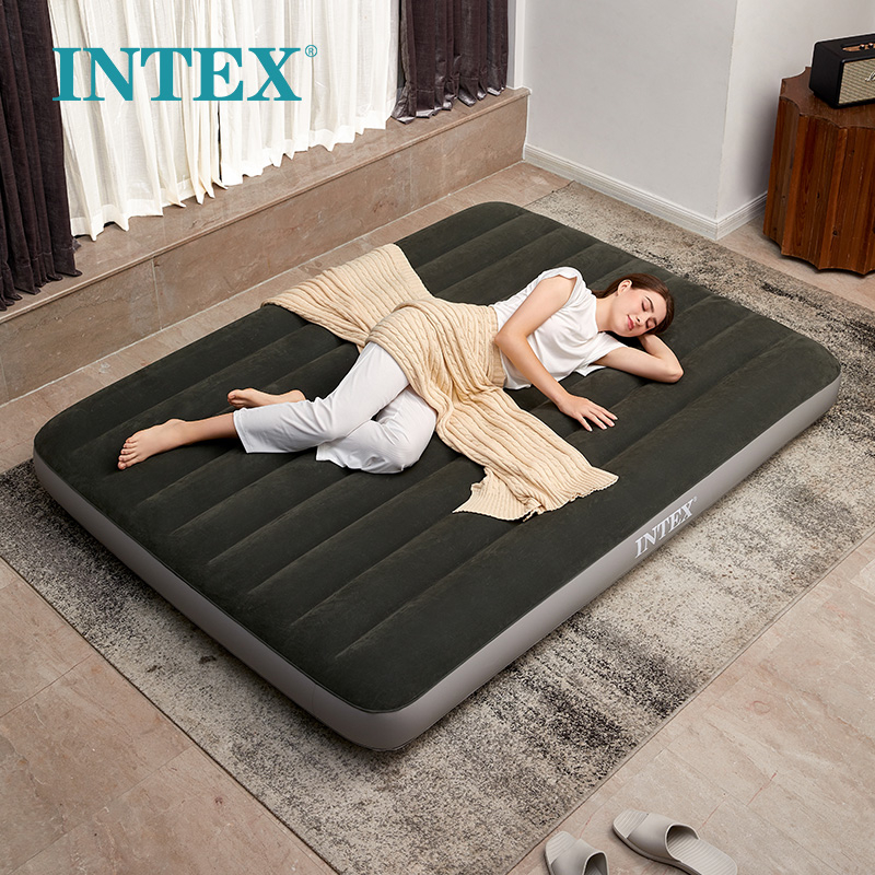 intex-ที่นอนเป่าลม-สีเขียว-ที่นอนปิกนิก-2-5-3-5-4-5-5-6-ฟุต-เครื่องปั๊มลมไฟฟ้า-ที่นอนลม