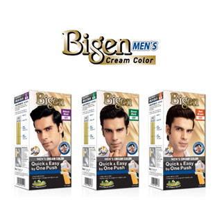 Bigen Mens Cream Color Easy Quick One Push บีเง็น เมนส์ ครีม คัลเลอร์ ยาย้อมผมใช้ง่ายด้วยหวี