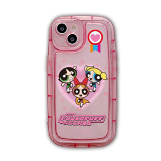 เคสไอโฟนมนใสสีชาชมพู เดอะพาวเวอร์พัฟฟ์เกิลส์ i7-14promax (Case iphone) สินค้างานลิขสิทธิ์แท้100% X The Powerpuff Girls