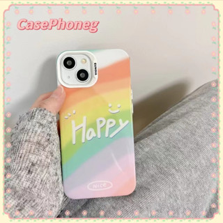 🍑CasePhoneg🍑ป้องกันการหล่น ขอบเต็ม รุ่นโซ่ iPhone 11 14 pro max ความคิดสร้างสรรค์ รุ้ง ไล่ระดับ case for iPhone 12 13