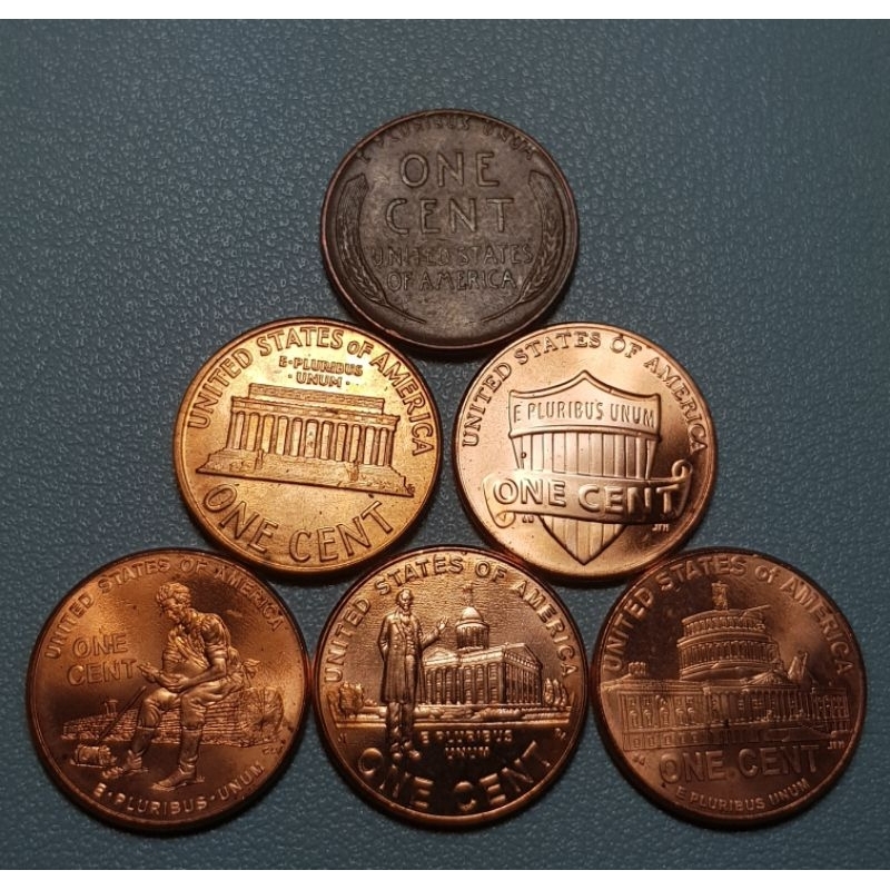 ชุดเหรียญลินคอล์น-5-แบบ-5-สไตล์-ปี-1950-2021-6-เหรียญ