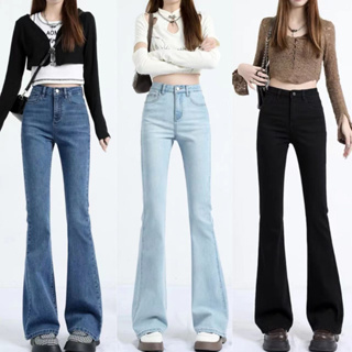 กางเกงยีนส์ ขาม้าเล็ก กางเกงยีนส์ผู้หญิงแฟชั่น ทรงเก๋แมตช์ง่ายใส่ยังไงก็สวย S-2XL