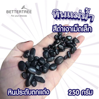 ภาพหน้าปกสินค้าหินแม่น้ำ สีดำเงาเม็ดเล็ก  ปริมาณ 250 กรัม หินกระบองเพชร หินใส่กระถางเล็กๆ หินแม่น้ำ หินใส่แจกัน  หิน หินสี  ต้นไม้ ที่เกี่ยวข้อง