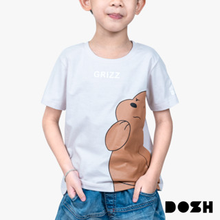 DOSH KIDS UNISEX T-SHIRTS WE BARE BEARS เสื้อยืดคอกลม แขนสั้น เด็กชาย-เด็กหญิง FBBBT5024-GY