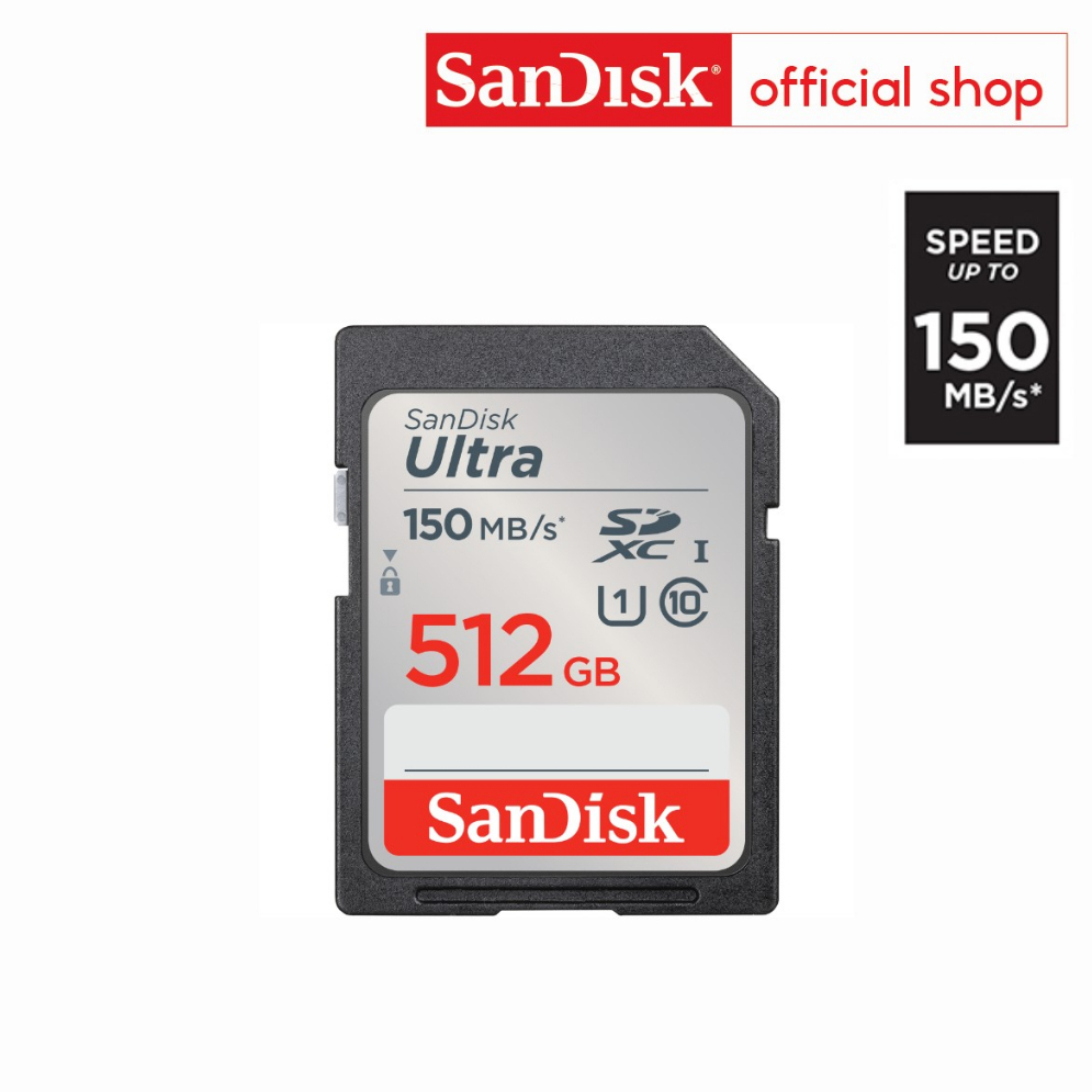SanDisk Ultra SD Card 512GB Class 10 Speed 150MB/s (SDSDUNC512GGN6IN