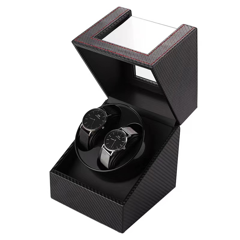 พร้อมส่ง-กล่องหมุนนาฬิกา-2-เรือน-watch-winder-กล่องใส่นาฬิกา-watch-box-กล่องนาฬิกา-watch-box-กล่องหมุนนาฬิกาอัตโนมัติ