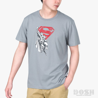 DOSH MENS T-SHIRTS SUPERMAN เสื้อยืดคอกลม แขนสั้น ผู้ชาย FSMT5211-GY