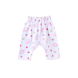 De bon By Enfant กางเกงขายาว สีชมพู พิมพ์ลายน้องหมี Cutie Bear ไซส์ 70 เหมาะสำหรับเด็ก 3-6 เดือน