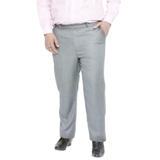 กางเกงแสล็คผ้ายืด บิ๊กไซส์ สีเทา ไซส์38-52" ผ้าคอตตอนยืด ใส่สบายดูดีได้ในสไตล์คุณ