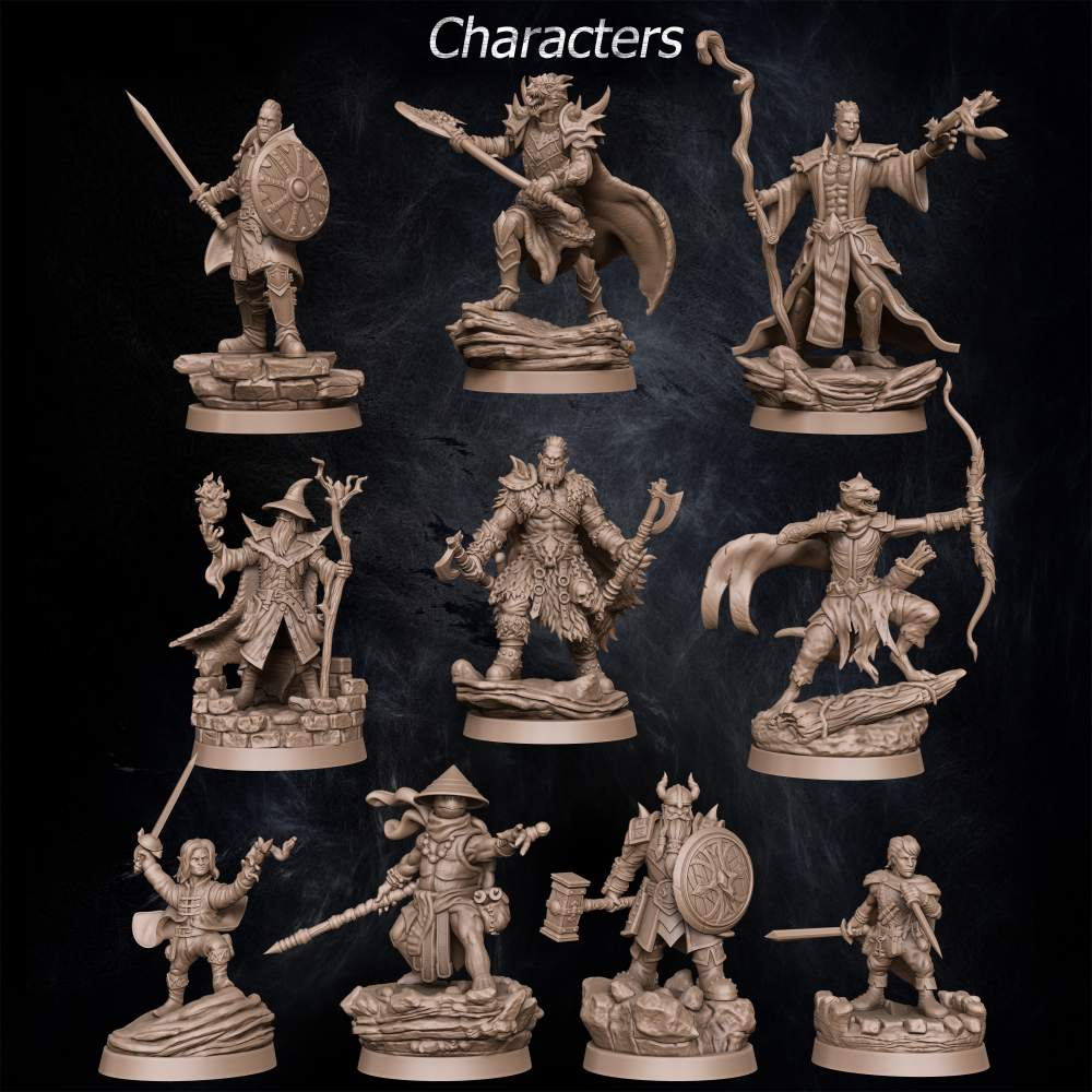 Piratinnen Miniaturen Pirate Crew Figur für D&D 5e Pathfinder in 28mm
