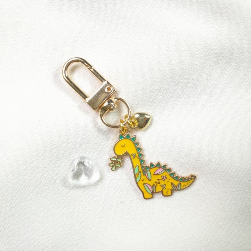 keychain-002 พวงกุญแจไดโนเสาร์ (เขียว, เหลือง) | Shopee Thailand