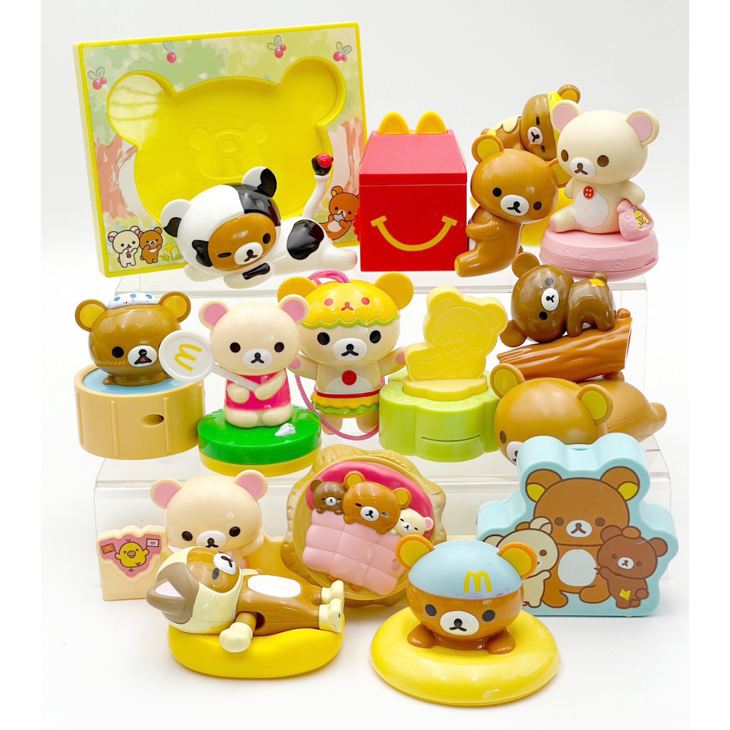 เลือกแบบได้-โมเดลคุมะ-ของเล่นแมค-happy-meal-mcdonald-rilakkuma-ของสะสมมือสองญี่ปุ่น