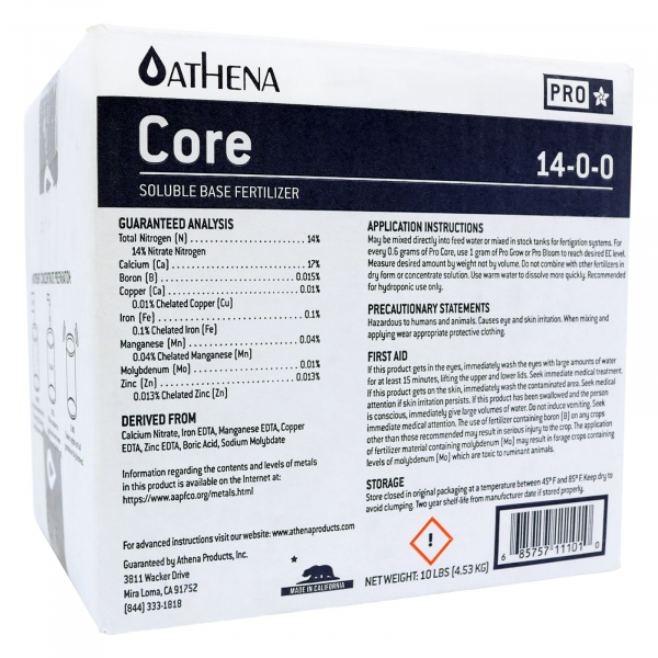 Athena Core Pro line 10LBS Box ปุ๋ย ให้สารอาหารพื้นฐานที่แข็งแกร่งในทุก ...
