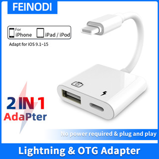 FEINODI OTG อะแดปเตอร์กล้อง เป็น USB3.IP ไปยังเครื่องอ่านการ์ด รองรับคีย์บอร์ด/เมาส์/เปียโน midi