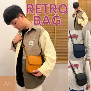 พร้อมส่ง🔥กระเป๋าสะพายข้าง กระเป๋าใส่โทรศัพท์ (รุ่น RETRO Crossbody Bag) สะพายได้ทั้ง ผญ/ผช