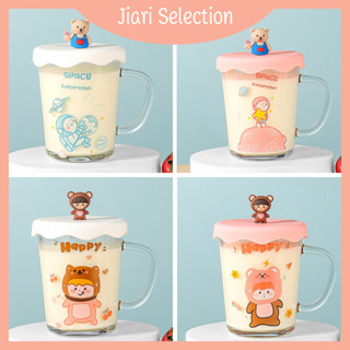 Jiari Selection  [✨สินค้าใหม่✨] แก้วน้ำเด็ก แก้วน้ำ มีฝาเปิด-ปิดสามารถกันหกได้  ขนาด 350 ML ด้วยสเกล