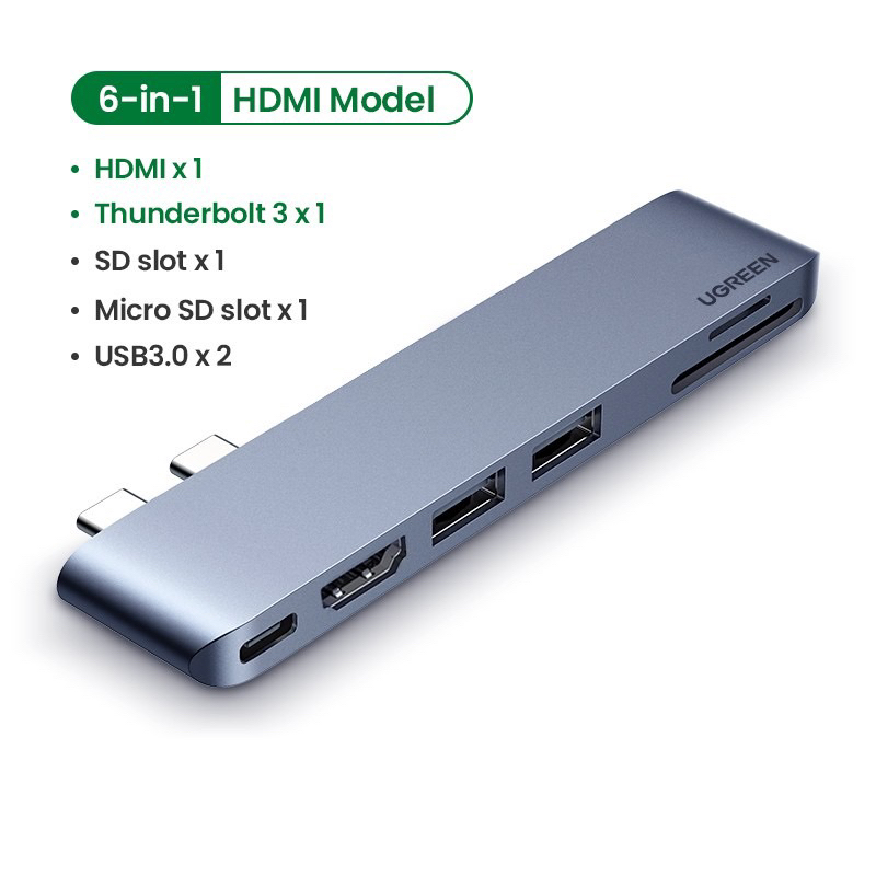 UGREEN Multifunction Adapter Aluminum Shell | Shopee Thailand