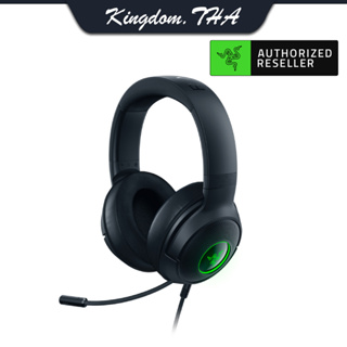 KDT Razer Kraken V3 X (2022) Wired USB Gaming Headset หูฟังสำหรับเล่นเกม ชุดหูฟัง TriForce 40mm Driver HyperClear Cardioid Microphone 7.1 Surround Sound หูข้าวสาลี เรืองแสง [ของแท้ - พร้อมส่ง]
