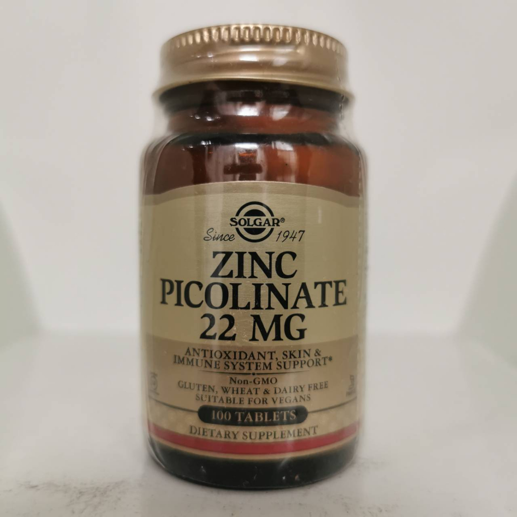 solgar-ซิงค์-zinc-picolinate-22mg-ซิงค์พิโคลิเนต-บรรจุ-100-เม็ด